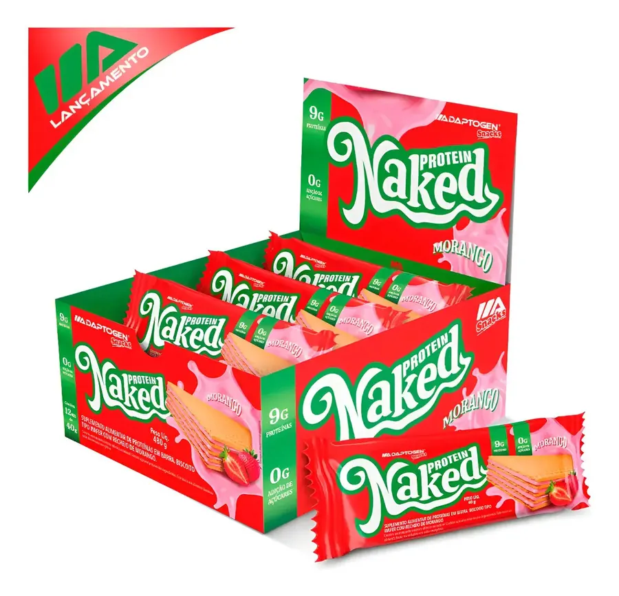 Embalagem de Barrinha Naked Protein