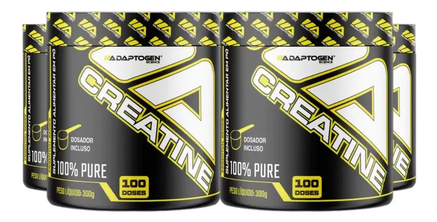 Embalagem de Pack 4x Creatina Monohidratada Pura