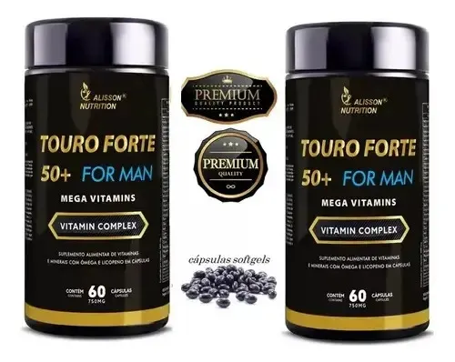 Embalagem de Multivitamínico Touro Forte