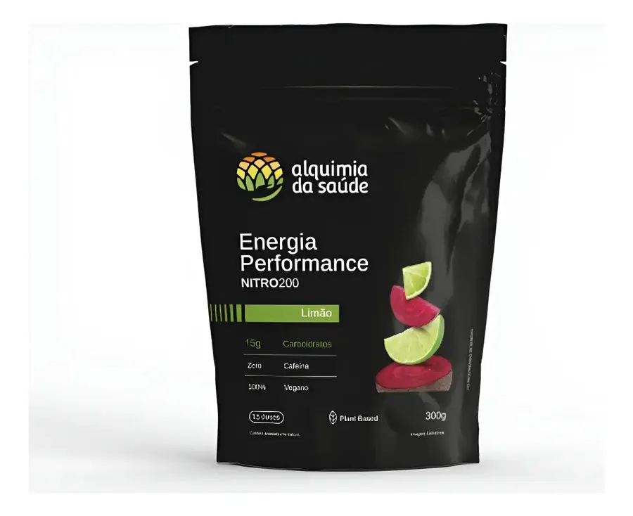 Embalagem de Pré Treino Energia Performance Nitro200