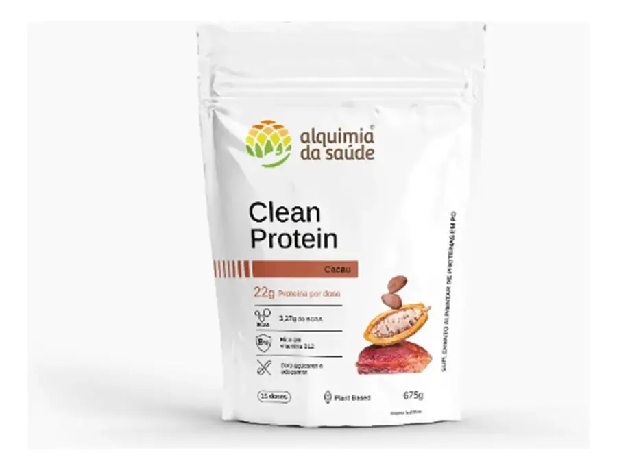 Embalagem de Proteína Vegana Sem Glúten