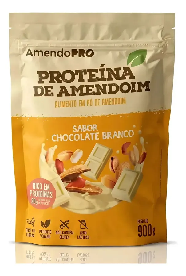 Embalagem de Proteína Amendoim Vegana Variados
