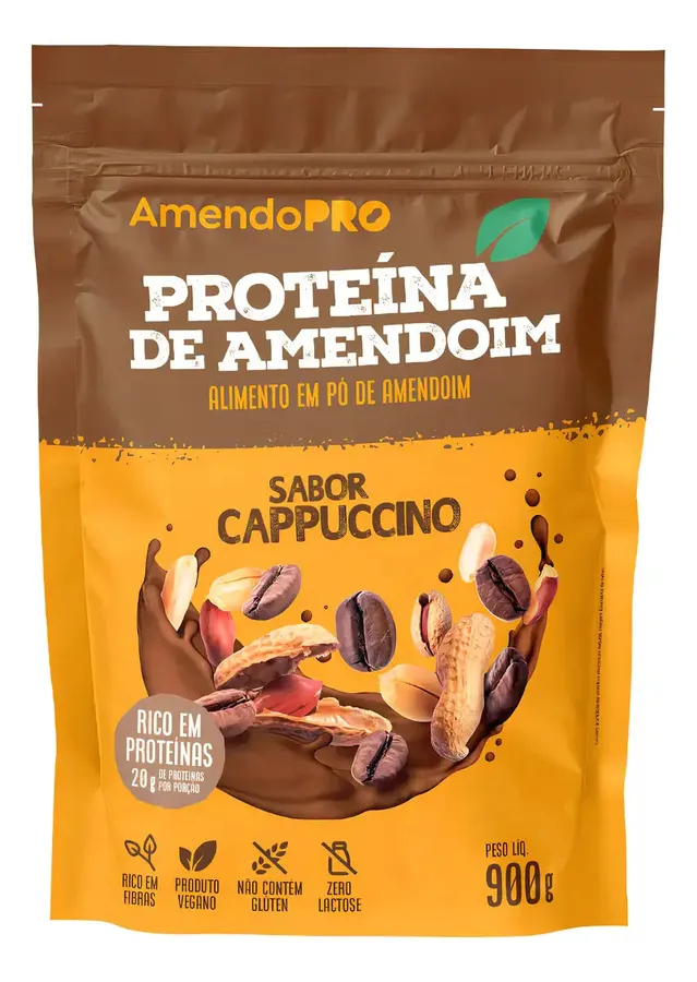 Embalagem de Proteína Vegana Amendoim Shake Chocolate