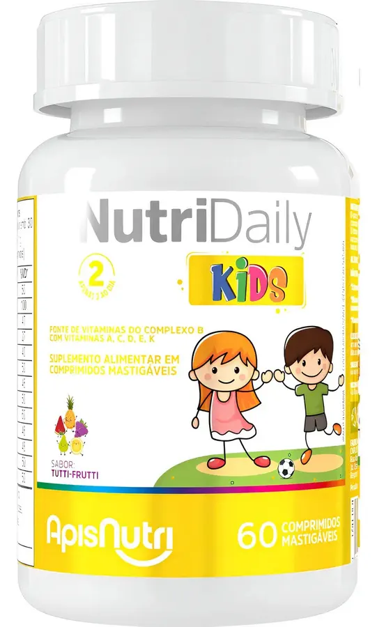 Embalagem de Multivitamínico Kids Mastigáveis Cáps