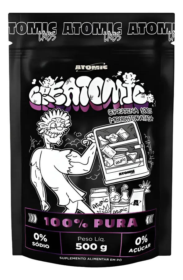 Embalagem de Creatina Monohidratada 100% Pura Dosador