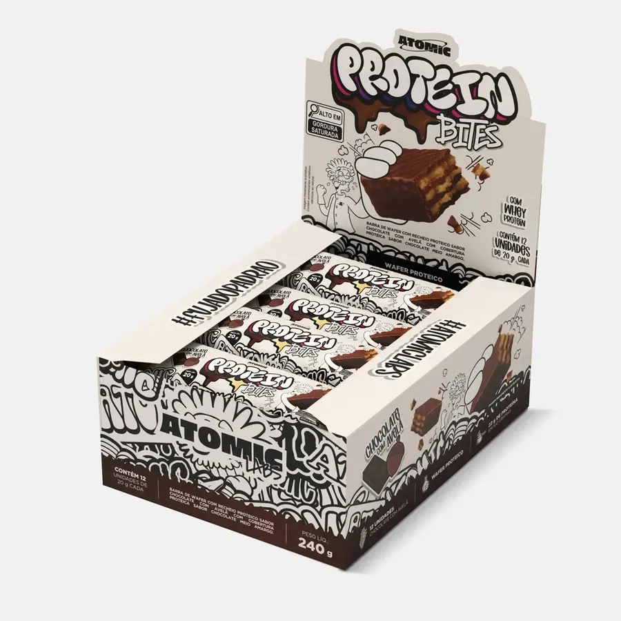 Embalagem de Protein Bites Wafer Proteico