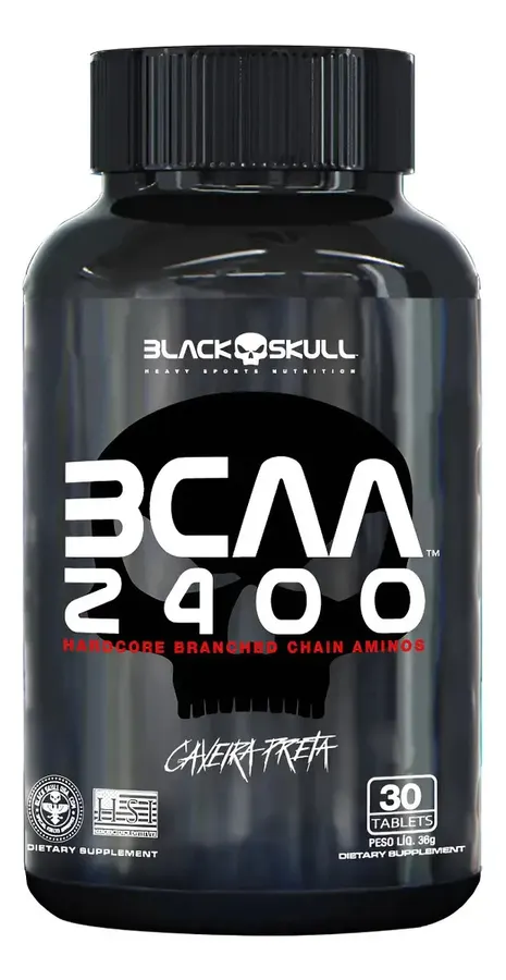 Embalagem de Bcaa Tabletes Amino Caveira Preta