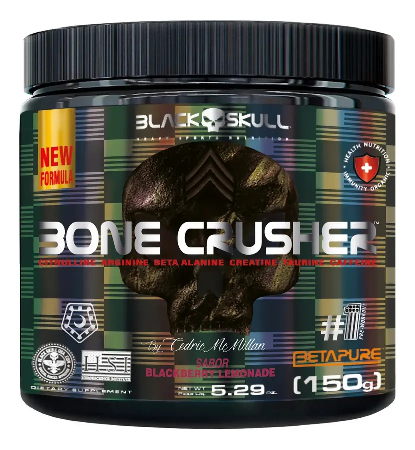 Embalagem de Pre Treino Bone Crusher Berry