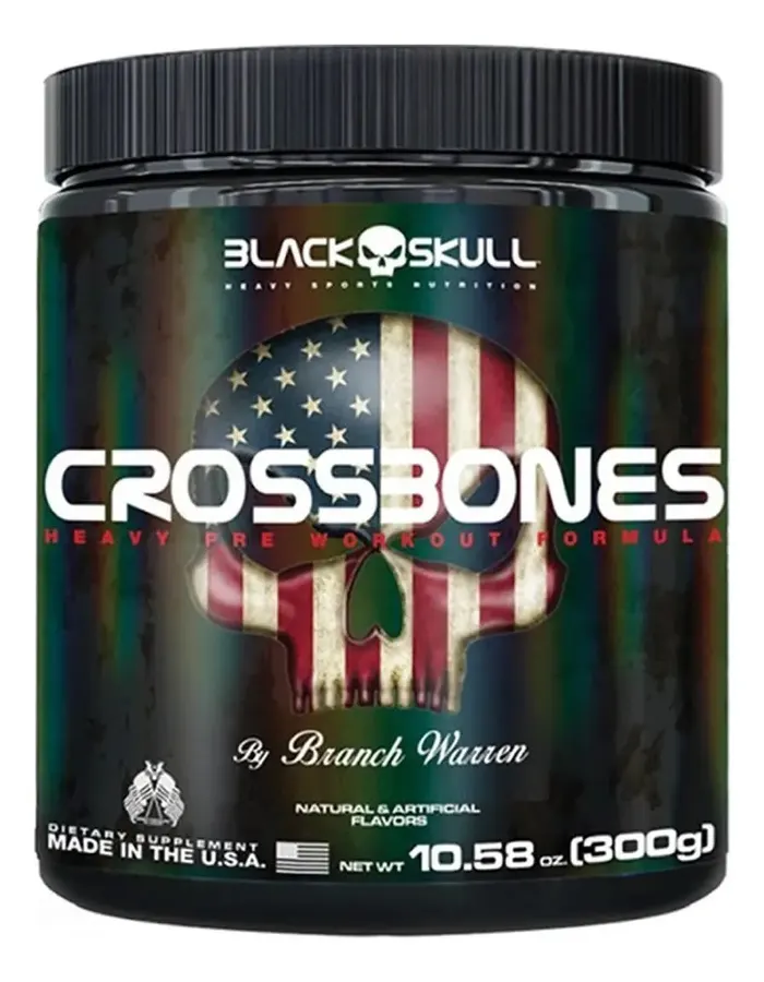 Embalagem de Pre Treino Crossbones Coqueteleira
