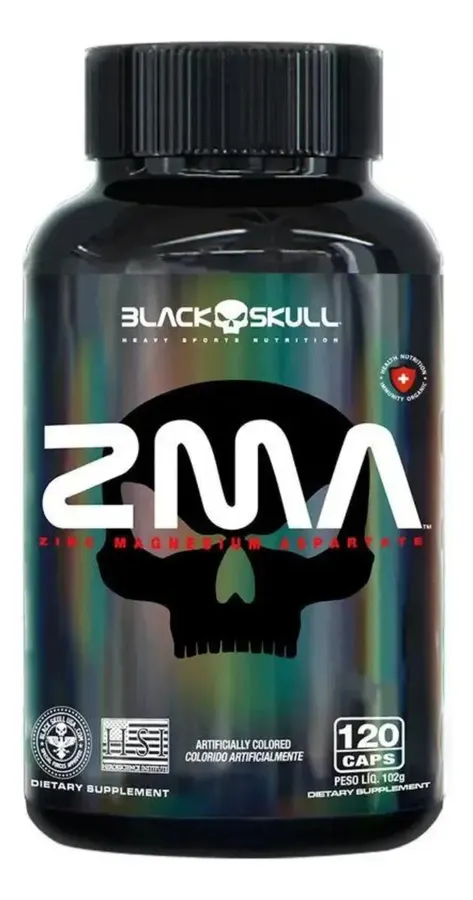 Embalagem de Zma Testo Caveira Preta Cáps