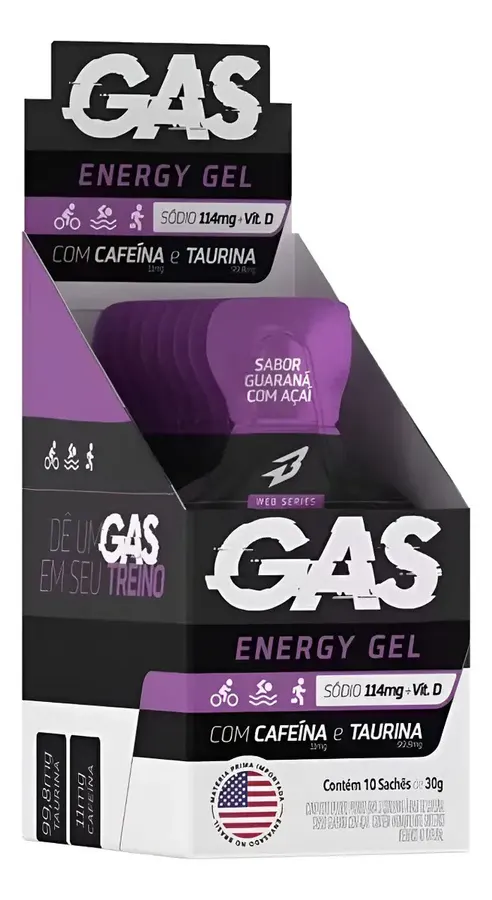 Embalagem de Gas Energy Gel Repositor Energético Morango