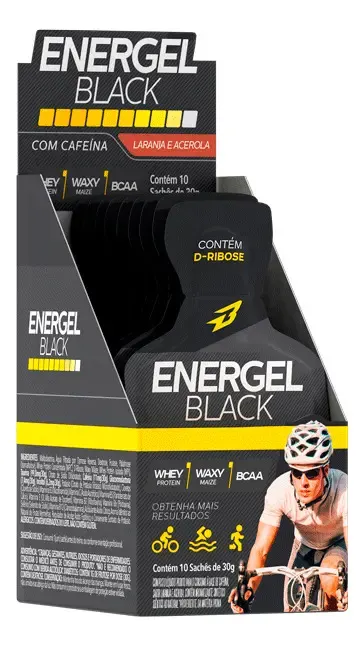Embalagem de Gel Energel Black Sachês