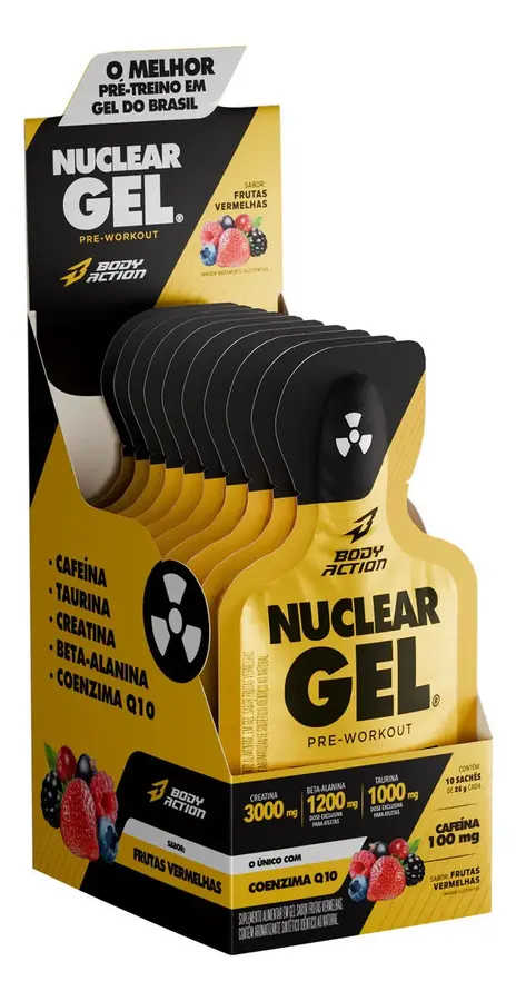 Embalagem de Pre Treino Nuclear Rush Gel Sachês Melhor