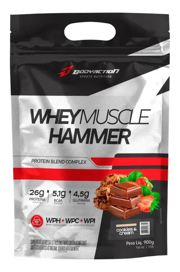 Embalagem de Proteína Blend Whey Muscle Hammer