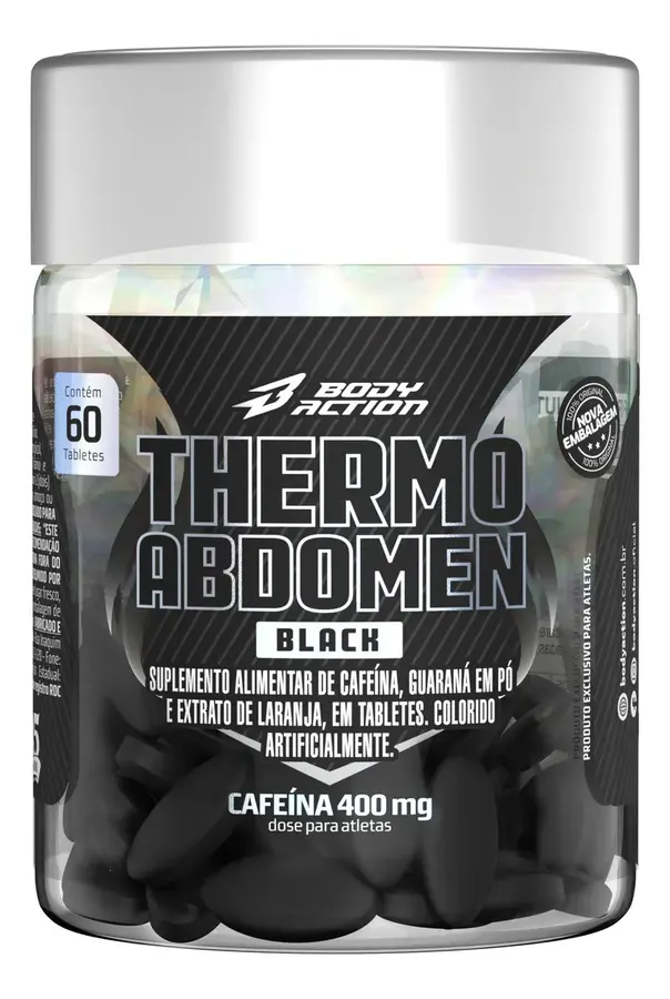 Embalagem de Thermo Abdomen Black Comprimidos Termogênico Sin
