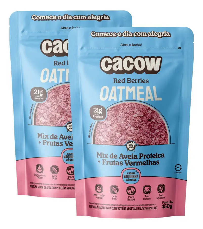 Embalagem de Oatmeal Proteína Vegana