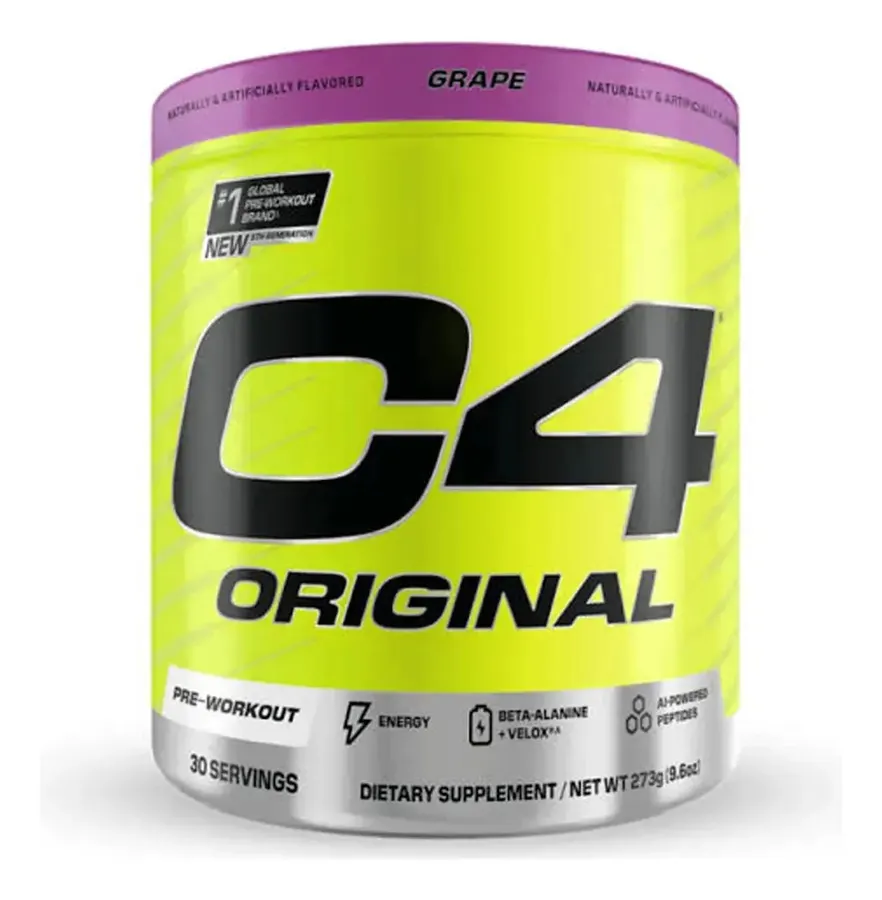 Embalagem de Pré Treino C4 Doses