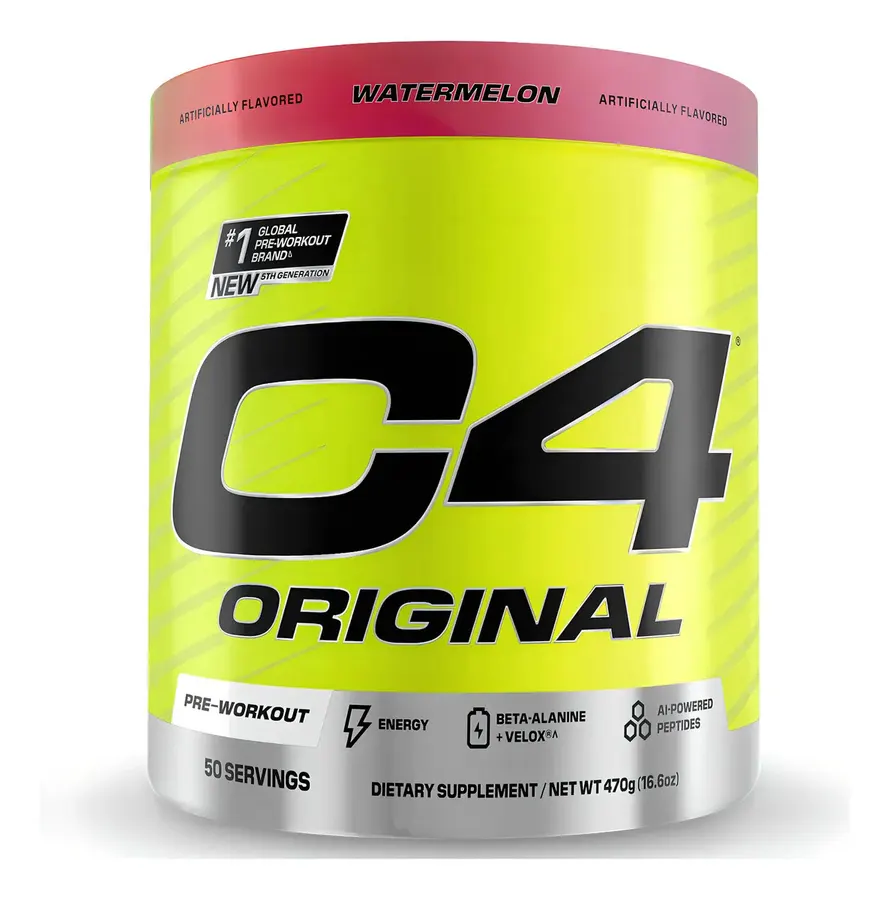 Embalagem de Pre Workout Pre Treino C4 New Doses Maça Verde