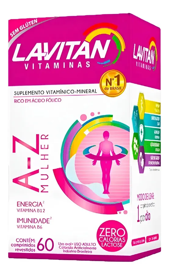 Embalagem de Multivitaminico Lavitan Az Mulher Pronta