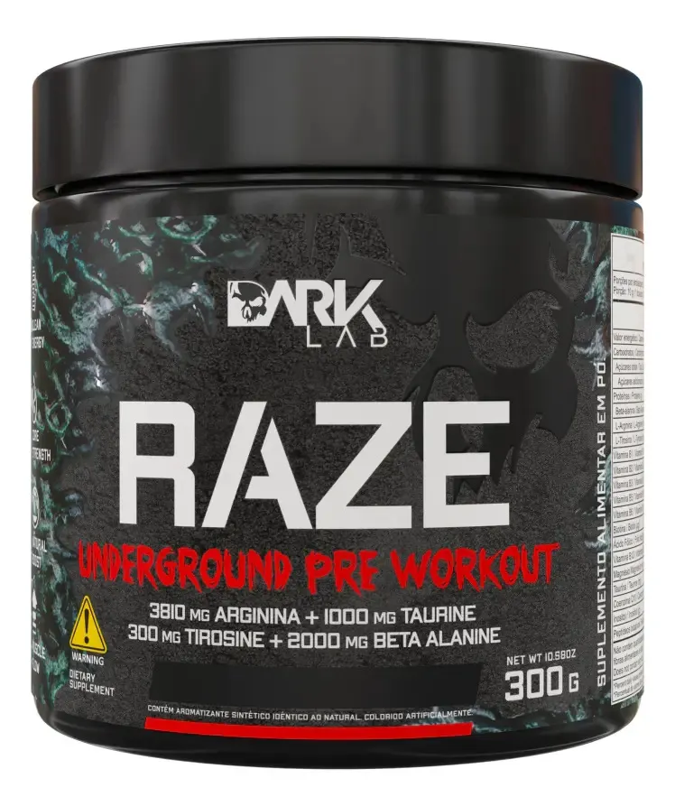 Embalagem de Pre Treino Raze