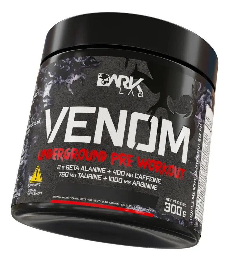 Embalagem de Pre Treino Venom Underground