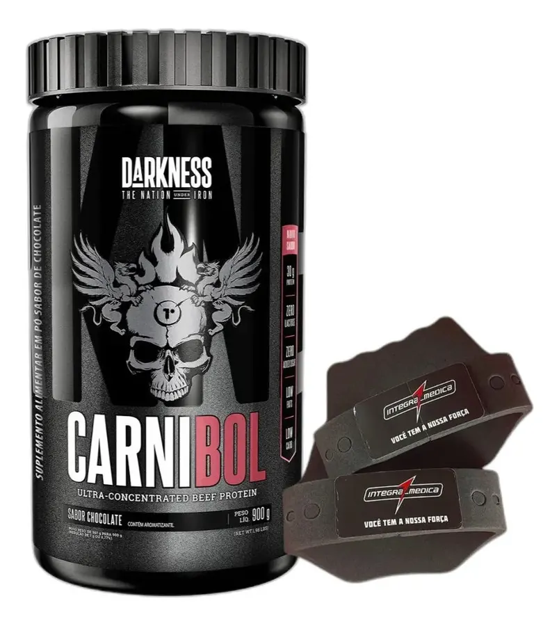 Embalagem de Carnibol Isolado Hidro Luva Preto