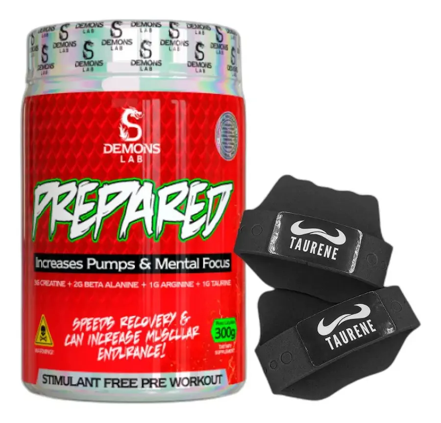 Embalagem de Pre Treino Prepared Luva
