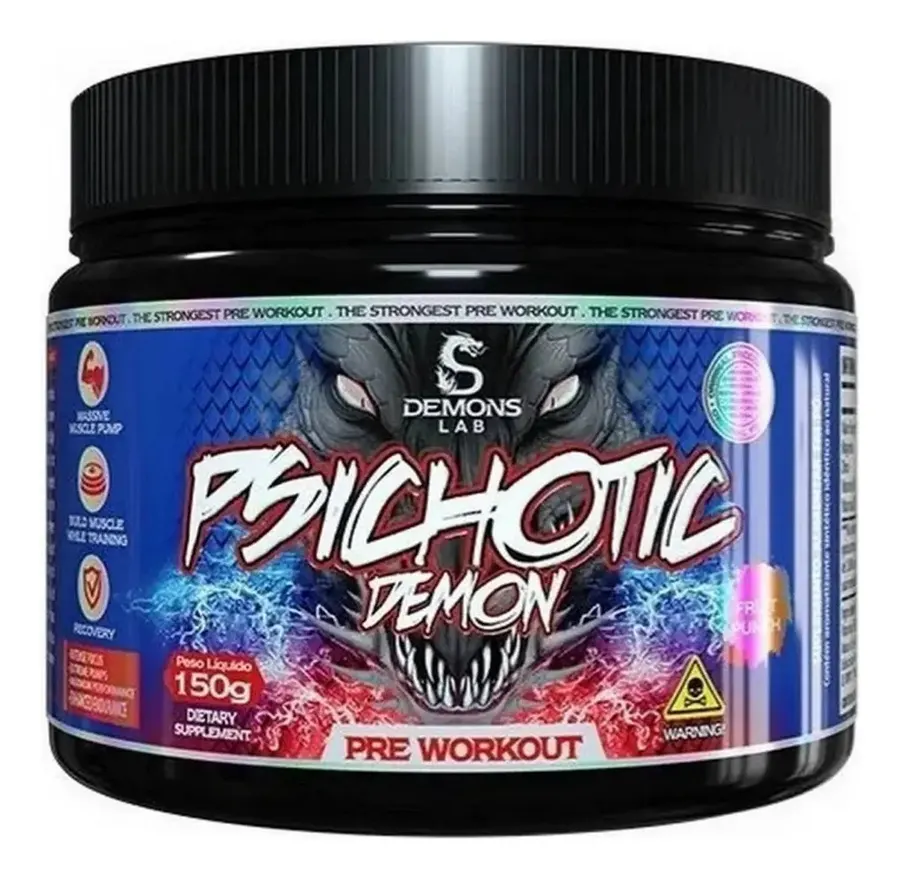 Embalagem de Pre Treino Psichotic Demon Fruit Punch