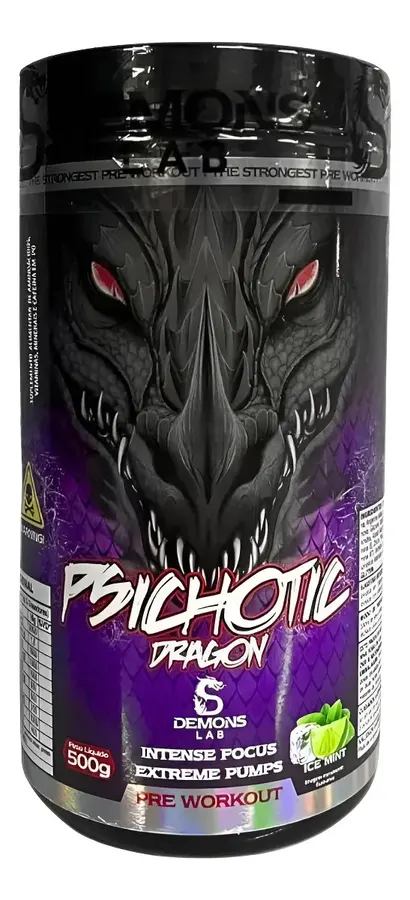 Embalagem de Pré Treino Psichotic Dragon Labs