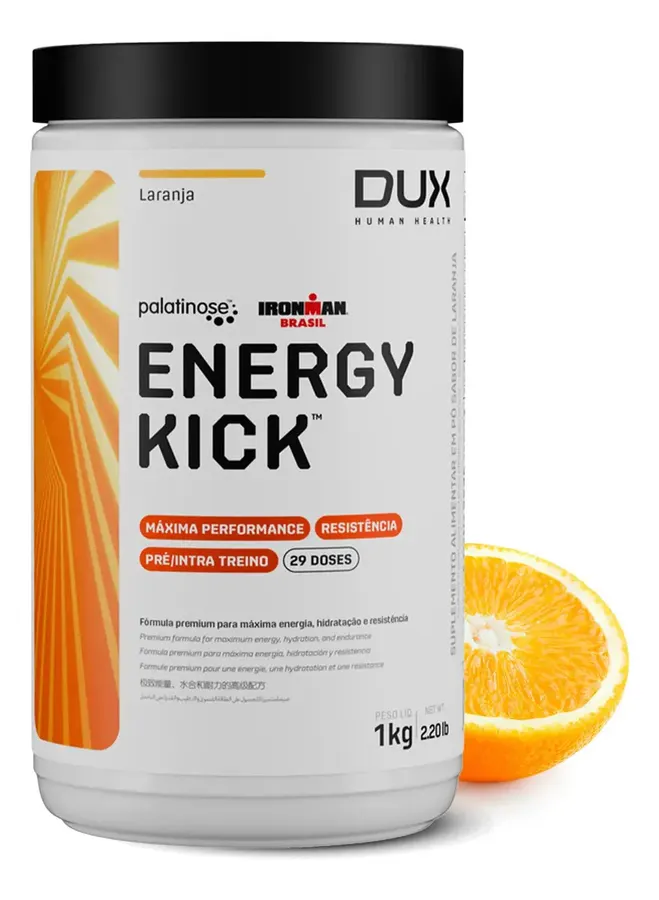 Embalagem de Energy Kick Caffeine Pré E Intra Treino