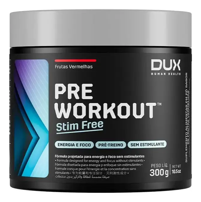 Embalagem de Pre Workout Stim Free