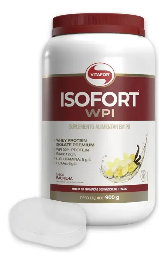 Embalagem de Whey Protein Isofort Vitafor