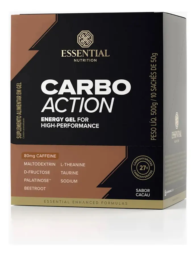 Embalagem de Carbo Action Cafeina
