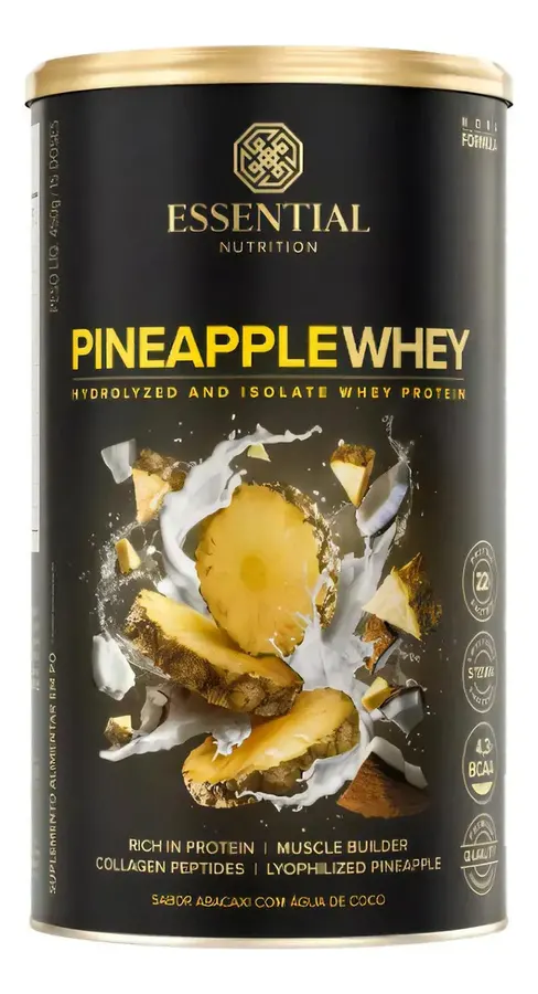 Embalagem de Pineapple Whey Protein Isolado e Hidrolisado