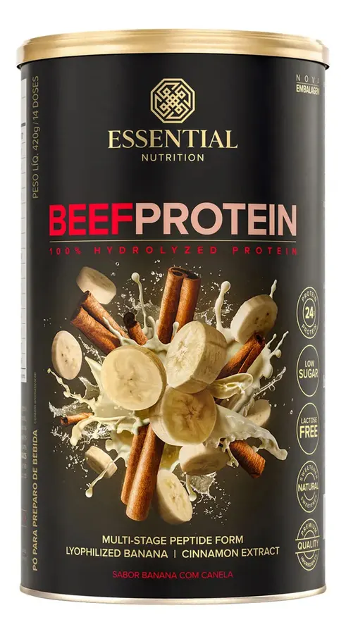Embalagem de Proteína Beef Nutrition Canela Sem Lactose