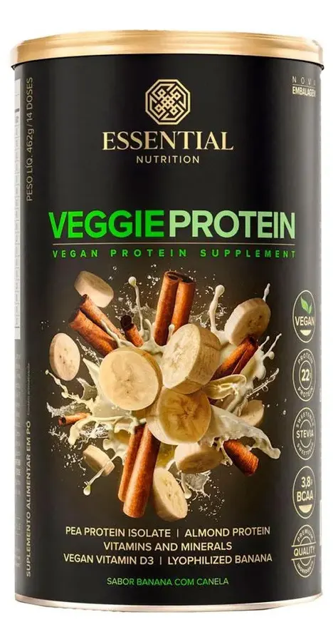 Embalagem de Veggie Protein Whey Protein Vegano c/ Canela