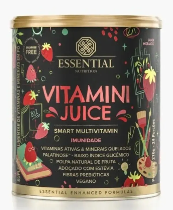 Embalagem de Vitamini Juice Multivitamínico Infantil Morango