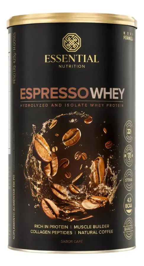 Embalagem de Whey Protein Isolado Espresso