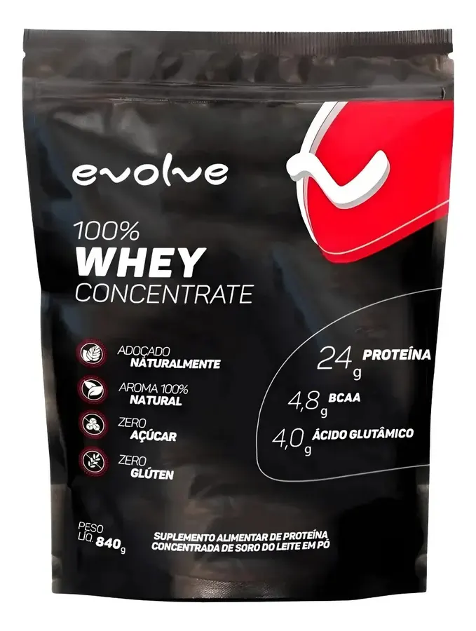 Embalagem de Whey Protein Concentrado 100% Whey Concentrate
