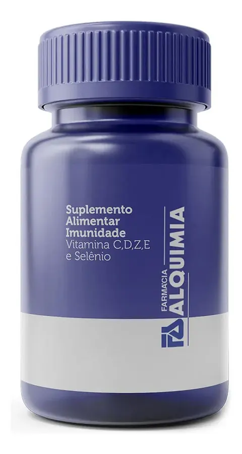 Embalagem de Imunidade Vitaminas C, D, E, Selênio e Zinco Cápsulas