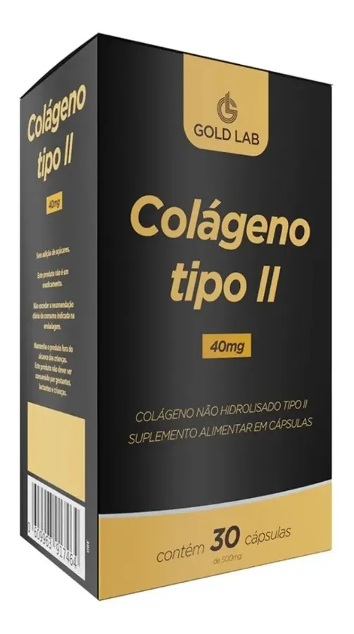 Embalagem de Cápsulas Gold Lab Colágeno Tipo