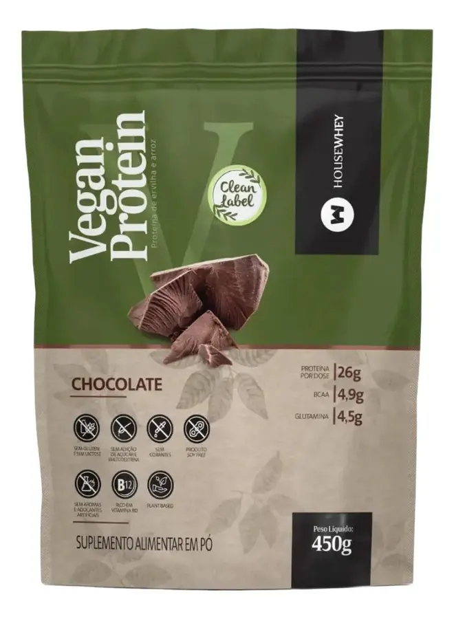 Embalagem de Proteína Vegana Chocolote