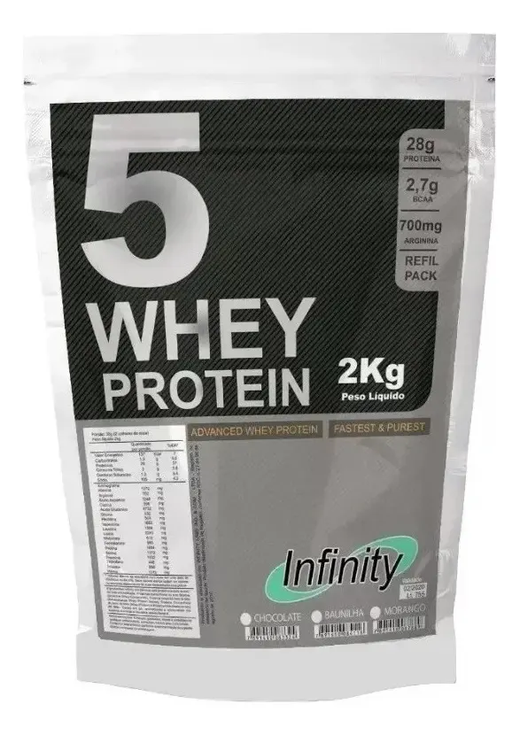 Embalagem de Whey Protein 5W Proteína Isolada Hidrolisada