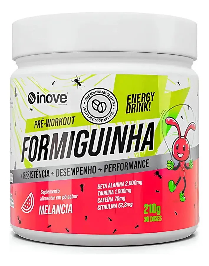Embalagem de Pre Treino Formiguinha Energia E Disposicao
