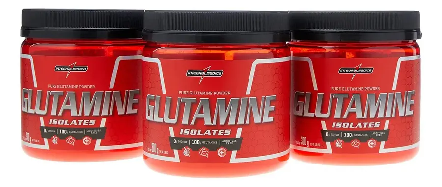 Embalagem de 3x Glutamina
