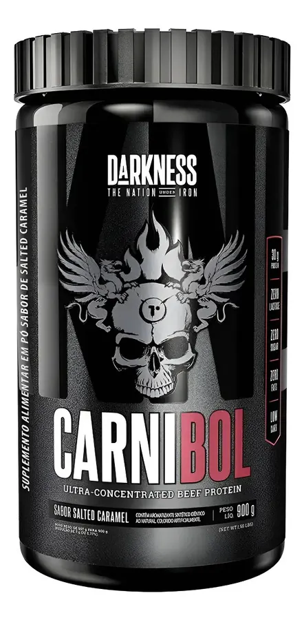 Embalagem de Carnibol Isolado Hidrolisado Caramelo Darkness