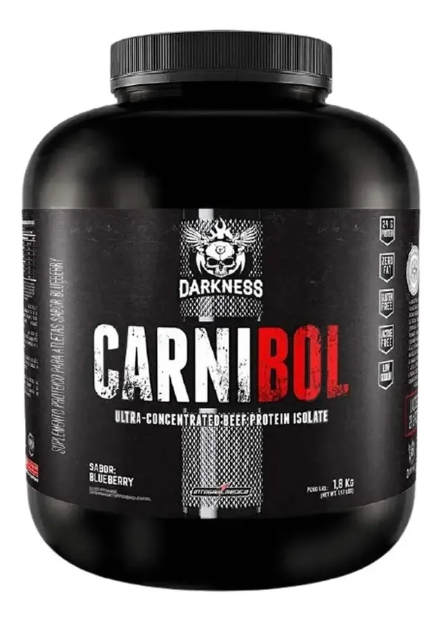 Embalagem de Isolate Beef Carnibol Integral Médica Darkness