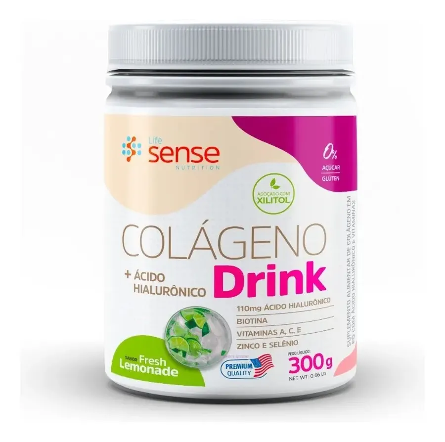 Embalagem de Colágeno Ácido Hialurônico Lemonade