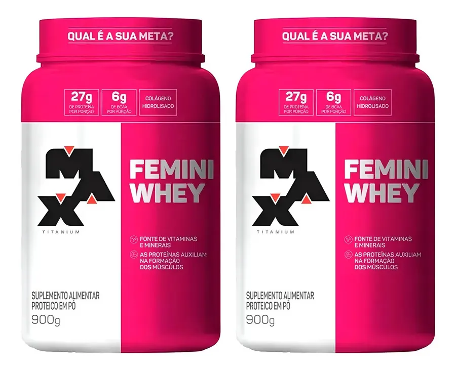 Embalagem de 2x Femini Whey Feminino