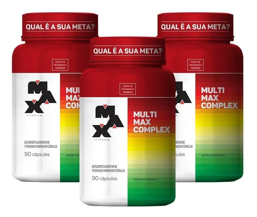 Embalagem de 3x Multivitamínico Multimax Cápsulas